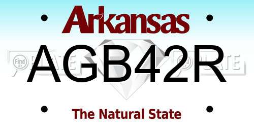 AGB42R Arkansas License Plate