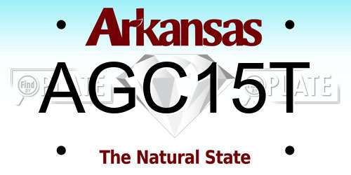 AGC15T Arkansas License Plate