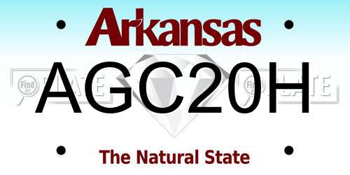 AGC20H Arkansas License Plate
