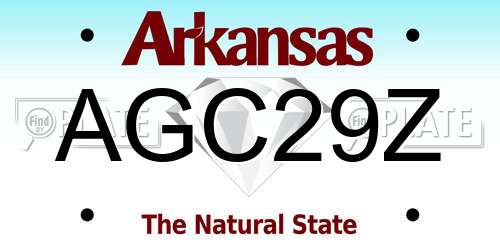 AGC29Z Arkansas License Plate