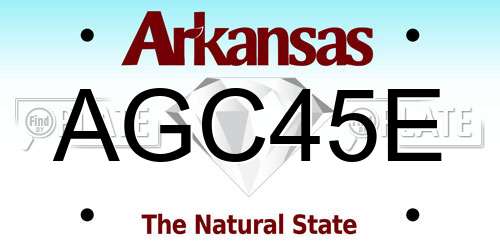 AGC45E Arkansas License Plate