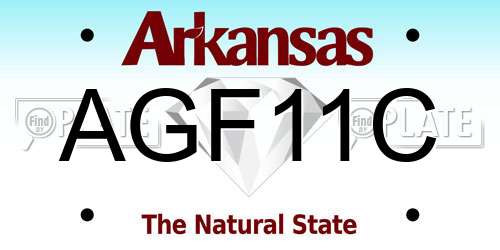 AGF11C Arkansas License Plate