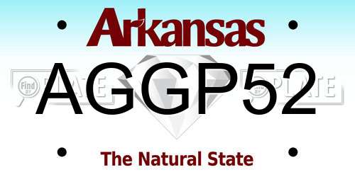 AGGP52 Arkansas License Plate