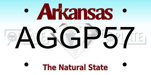 AGGP57 Arkansas License Plate