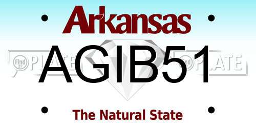 AGIB51 Arkansas License Plate