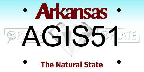 AGIS51 Arkansas License Plate