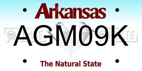 AGM09K Arkansas License Plate