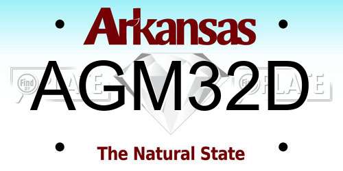 AGM32D Arkansas License Plate