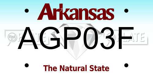 AGP03F Arkansas License Plate