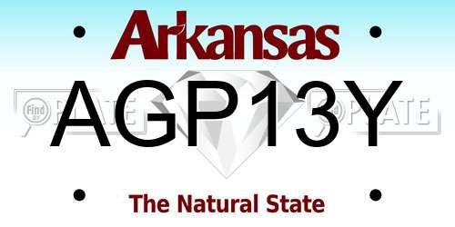 AGP13Y Arkansas License Plate