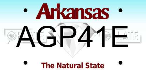 AGP41E Arkansas License Plate