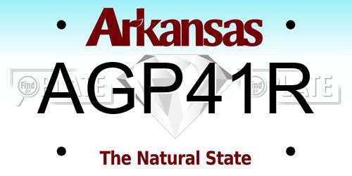 AGP41R Arkansas License Plate