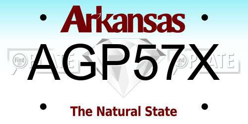 AGP57X Arkansas License Plate