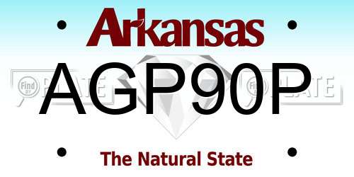 AGP90P Arkansas License Plate