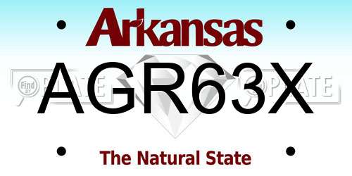 AGR63X Arkansas License Plate