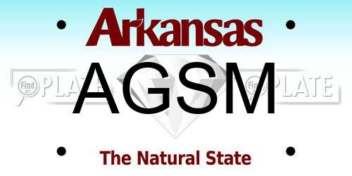 AGSM Arkansas License Plate