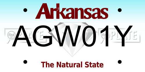 AGW01Y Arkansas License Plate