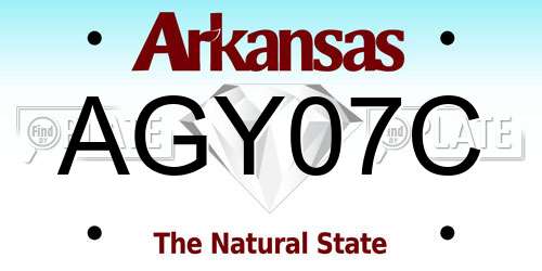 AGY07C Arkansas License Plate