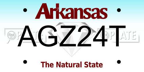 AGZ24T Arkansas License Plate