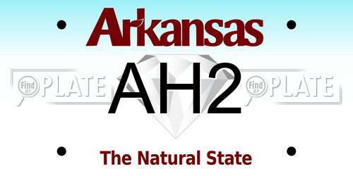 AH2 Arkansas License Plate