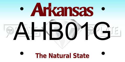 AHB01G Arkansas License Plate