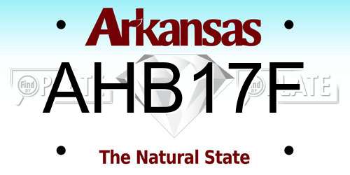 AHB17F Arkansas License Plate