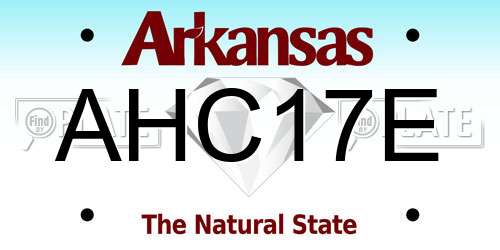 AHC17E Arkansas License Plate