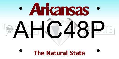AHC48P Arkansas License Plate