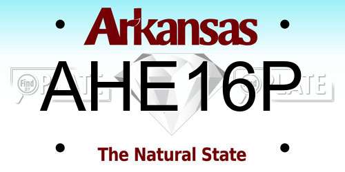 AHE16P Arkansas License Plate