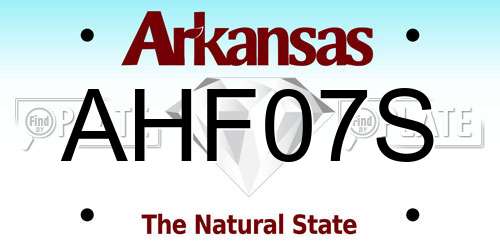 AHF07S Arkansas License Plate