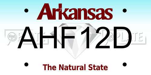 AHF12D Arkansas License Plate
