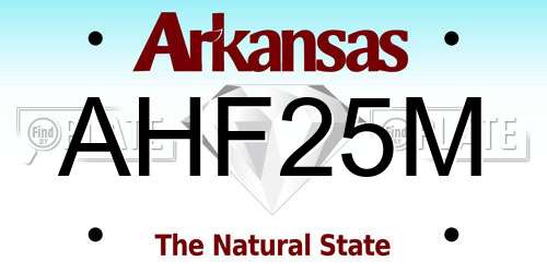 AHF25M Arkansas License Plate