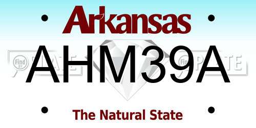 AHM39A Arkansas License Plate