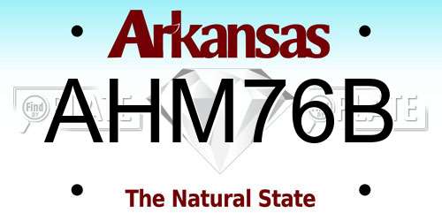 AHM76B Arkansas License Plate