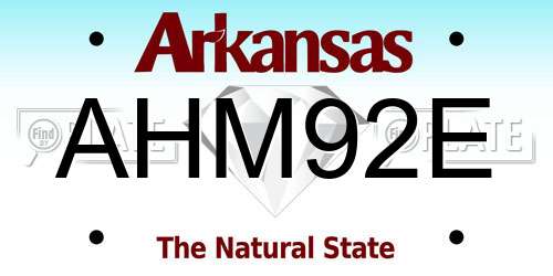 AHM92E Arkansas License Plate