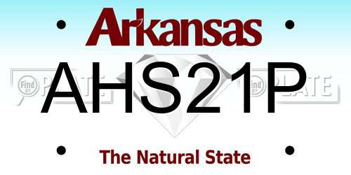 AHS21P Arkansas License Plate