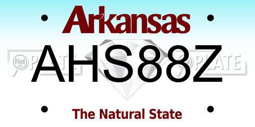 AHS88Z Arkansas License Plate
