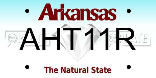 AHT11R Arkansas License Plate