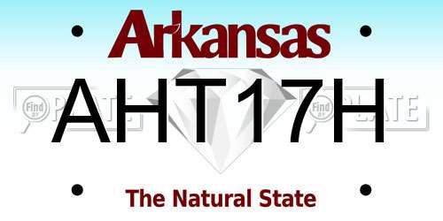 AHT17H Arkansas License Plate