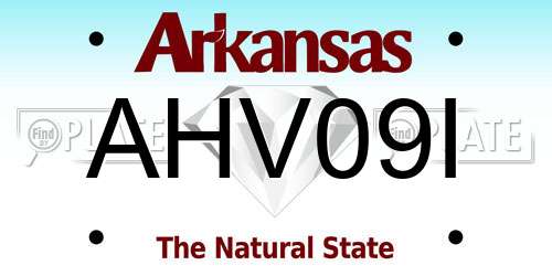 AHV09I Arkansas License Plate