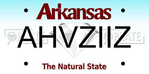 AHVZIIZ Arkansas License Plate