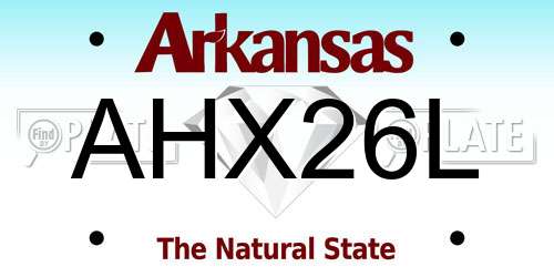 AHX26L Arkansas License Plate