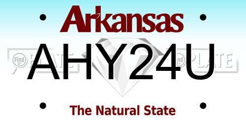 AHY24U Arkansas License Plate