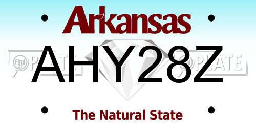 AHY28Z Arkansas License Plate