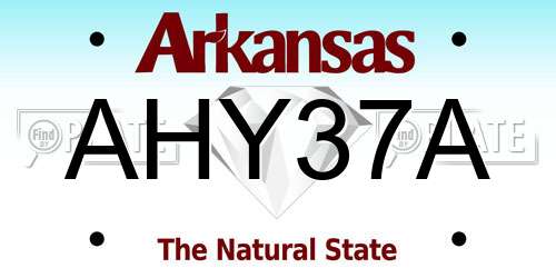 AHY37A Arkansas License Plate