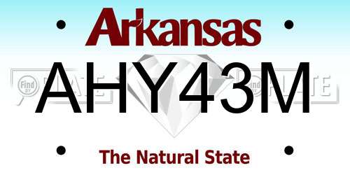 AHY43M Arkansas License Plate