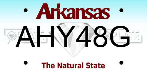 AHY48G Arkansas License Plate