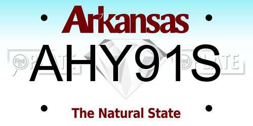 AHY91S Arkansas License Plate