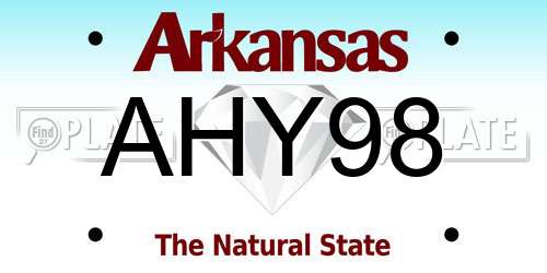 AHY98 Arkansas License Plate