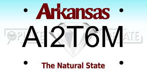 AI2T6M Arkansas License Plate